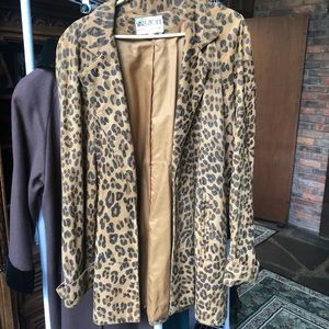 Vari Zioni leopard print suede jacket
